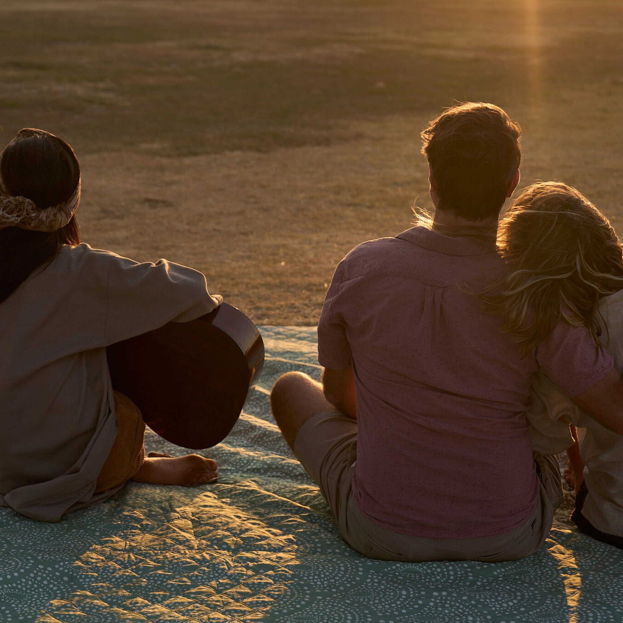 Watching the sunset on the Snapper Rocks Beach Mate — made for slow, golden moments outdoors.